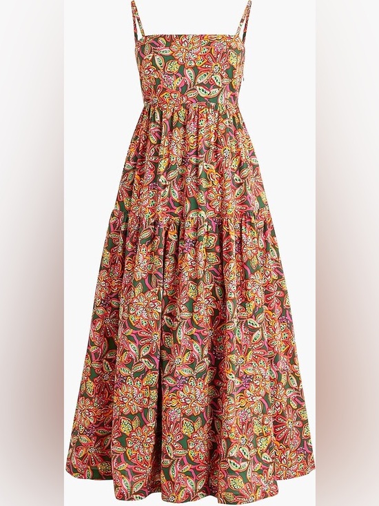 J. Crew Dresses & Skirts - J. CREW Multi-color Tie Back Cotton Maxi Dress